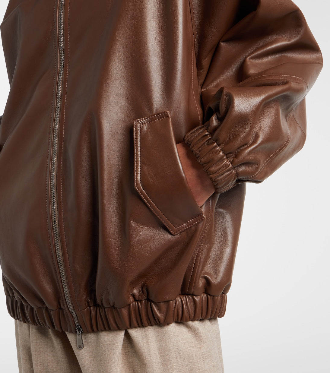 Brunello Cucinelli - Monili leather jacket