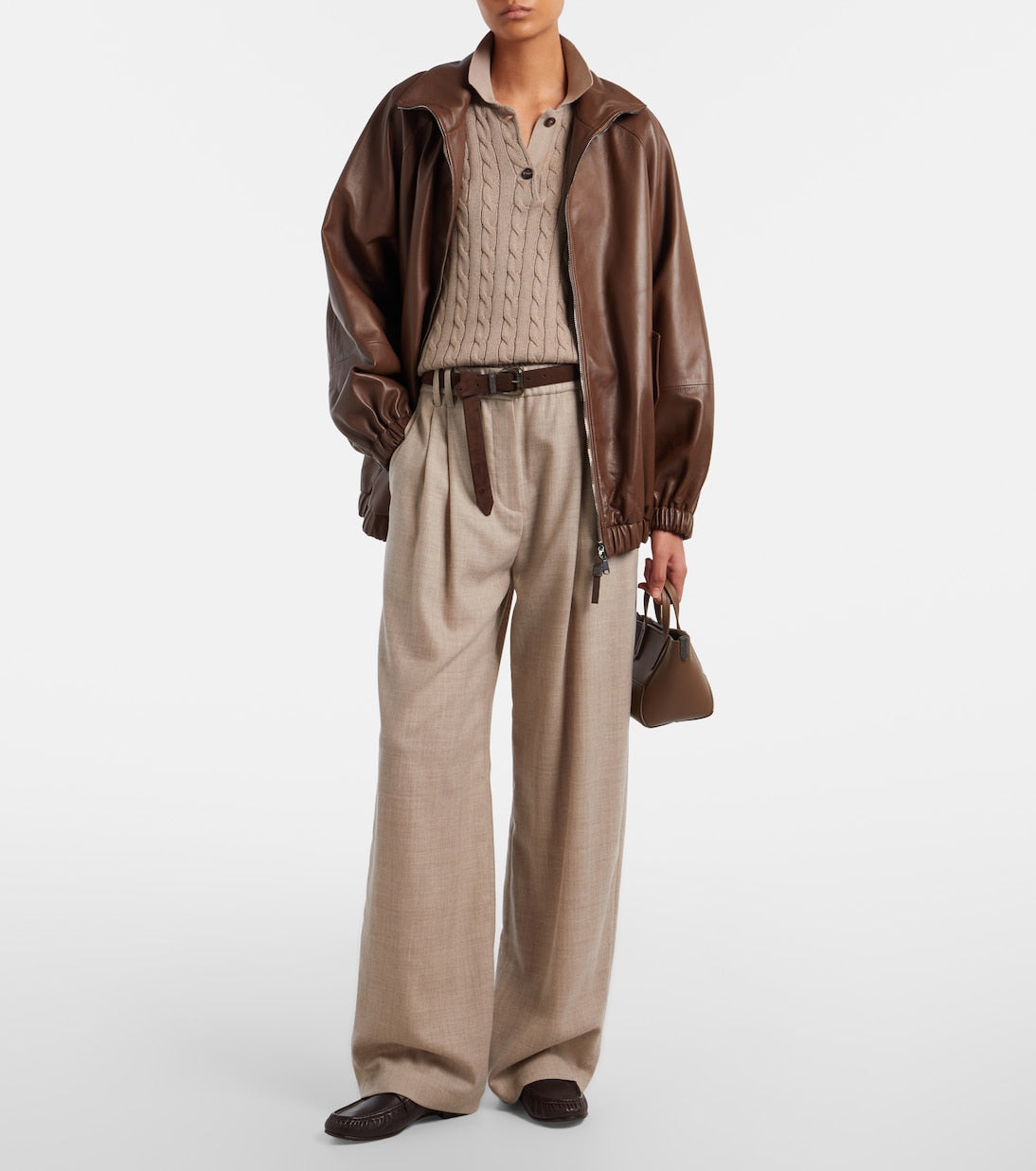 Brunello Cucinelli - Monili leather jacket
