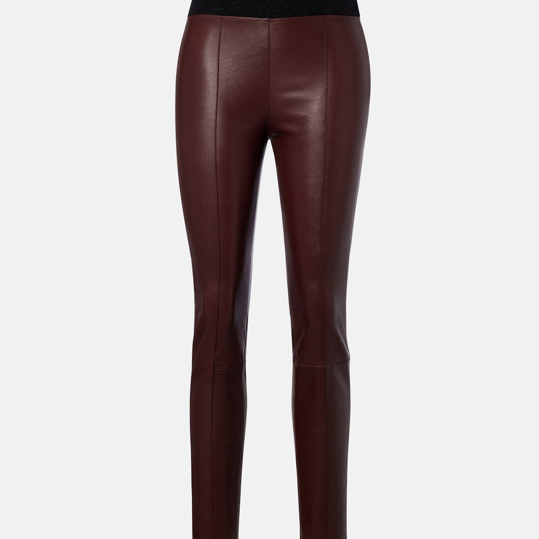 Brunello Cucinelli - Wool-trimmed leather slim pants