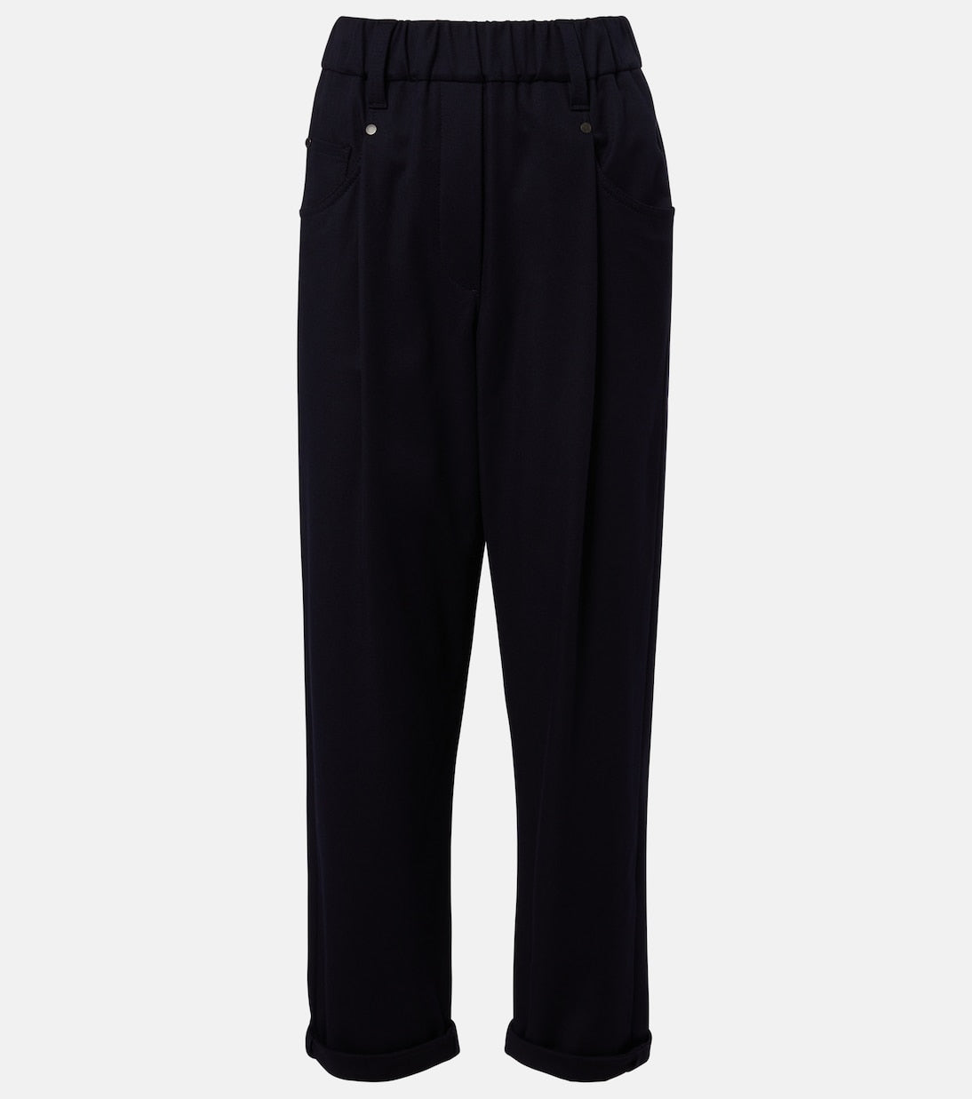 Brunello Cucinelli - Monili cotton-blend straight pants
