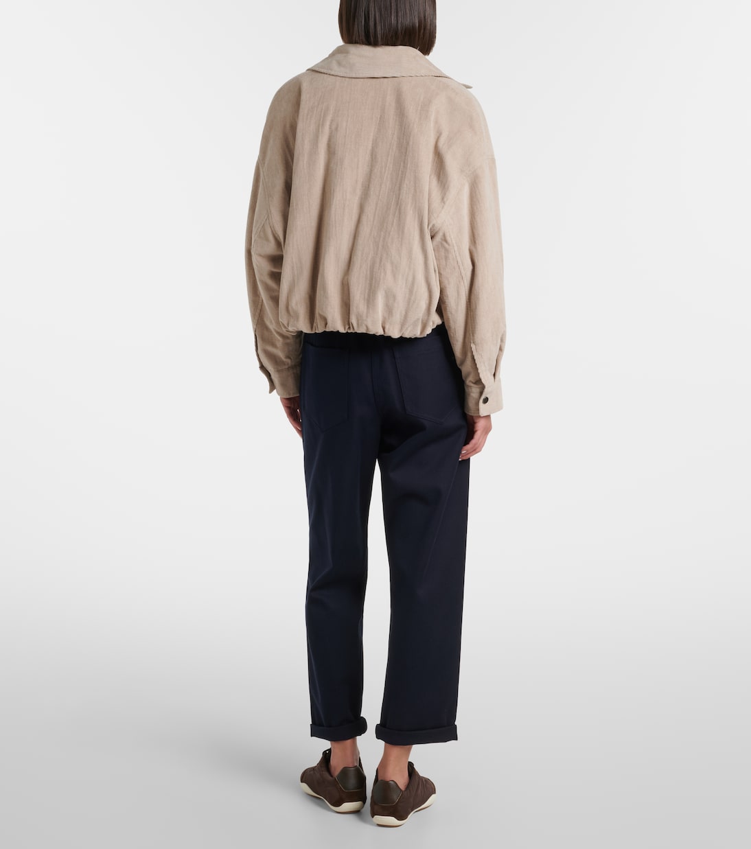 Brunello Cucinelli - Monili cotton-blend straight pants
