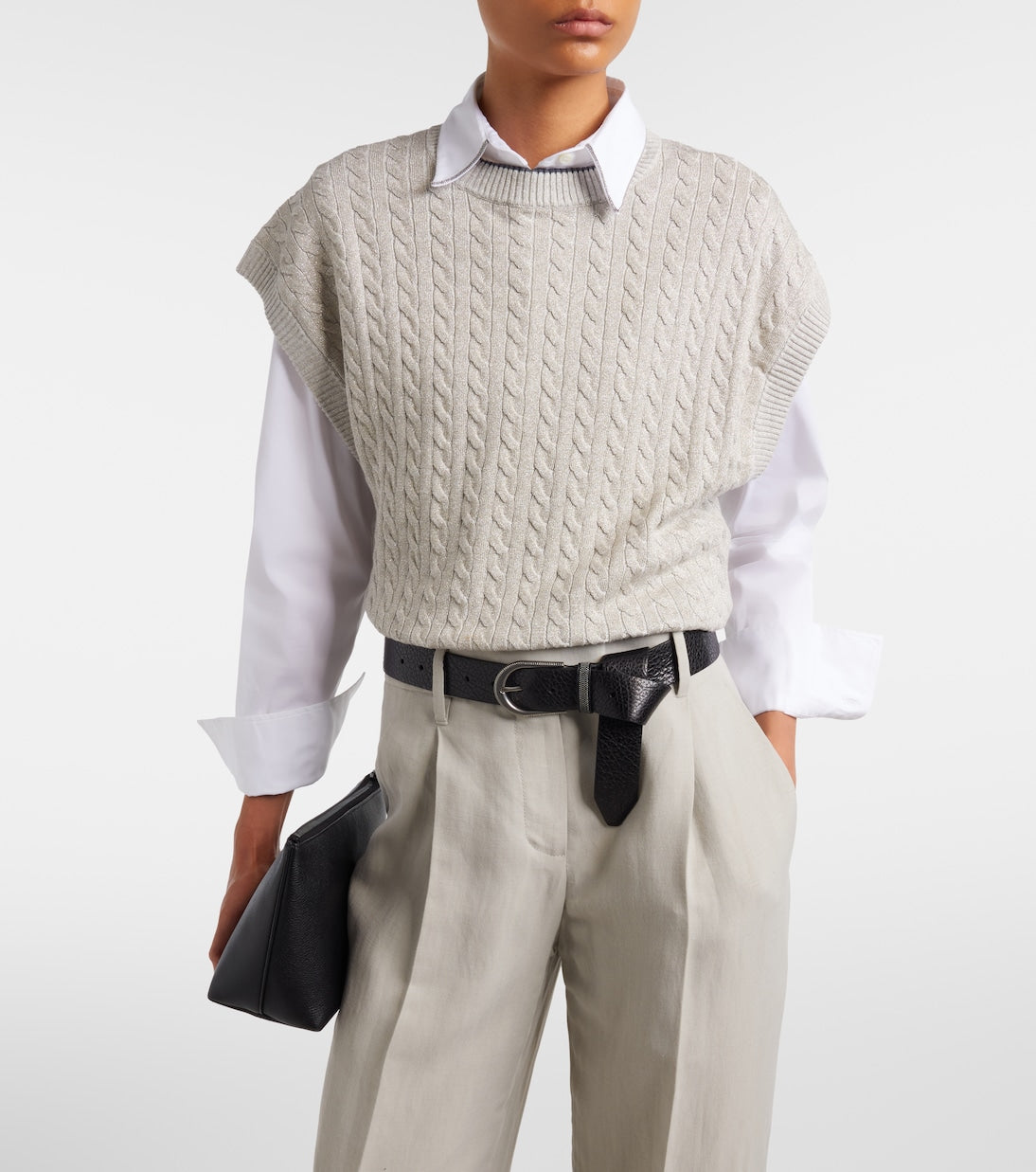 Brunello Cucinelli - Cable-knit cotton-blend sweater