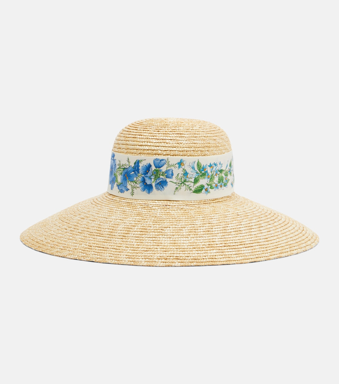 Ferragamo - Scarf-detail raffia sun hat