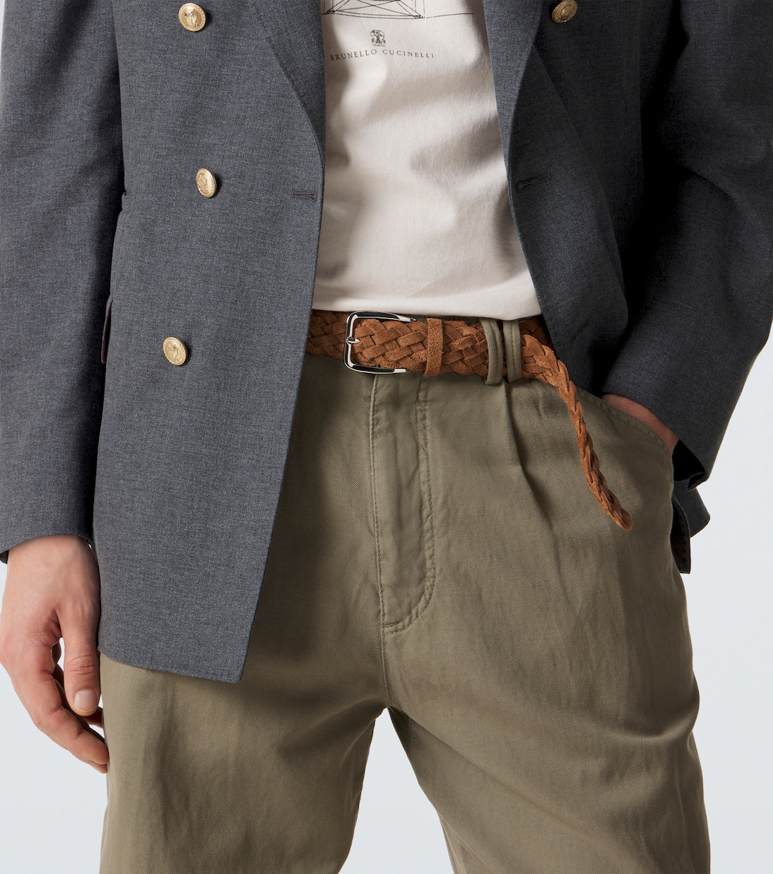 Brunello Cucinelli - Braided suede belt