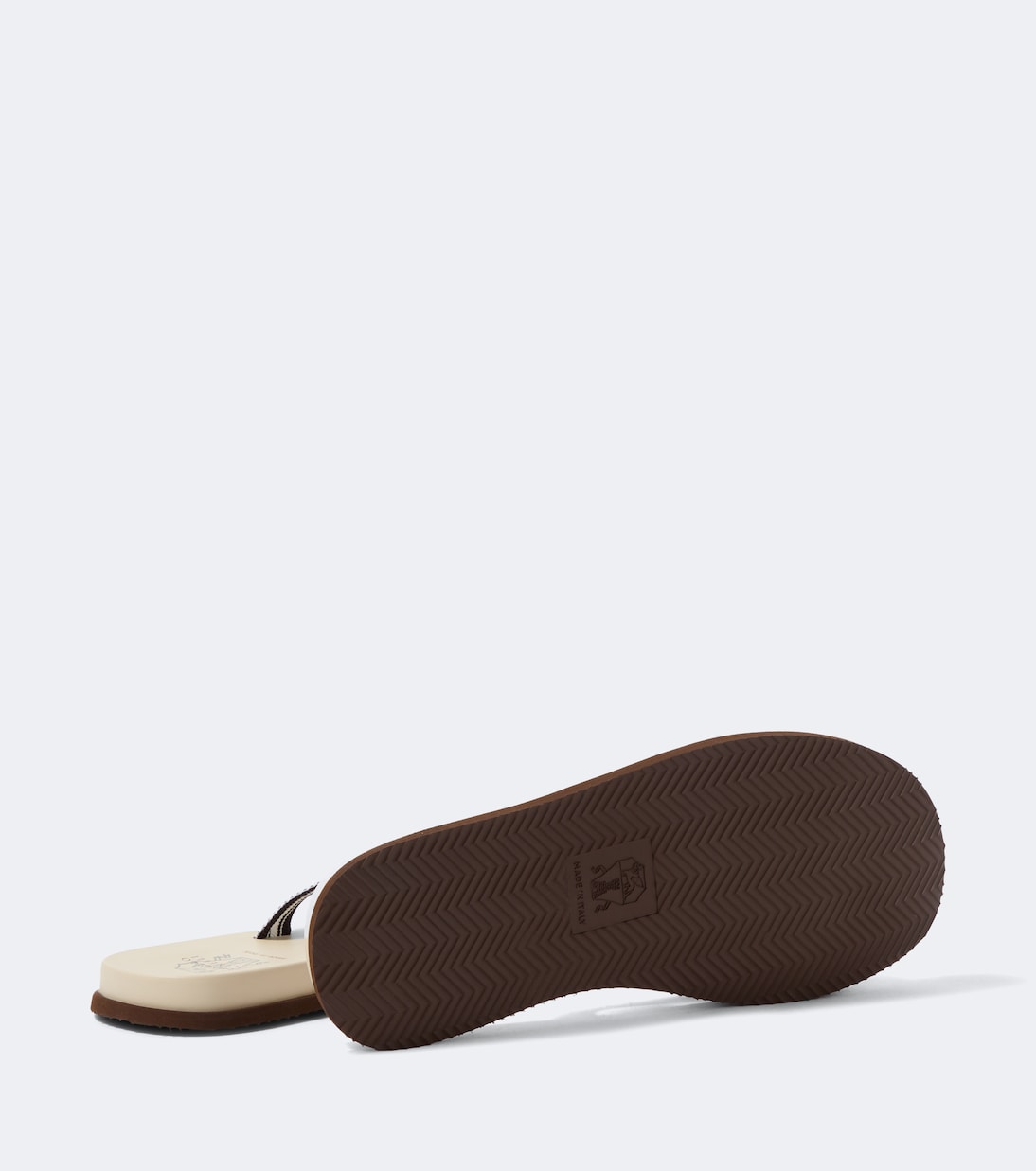 Brunello Cucinelli - Striped thong sandals