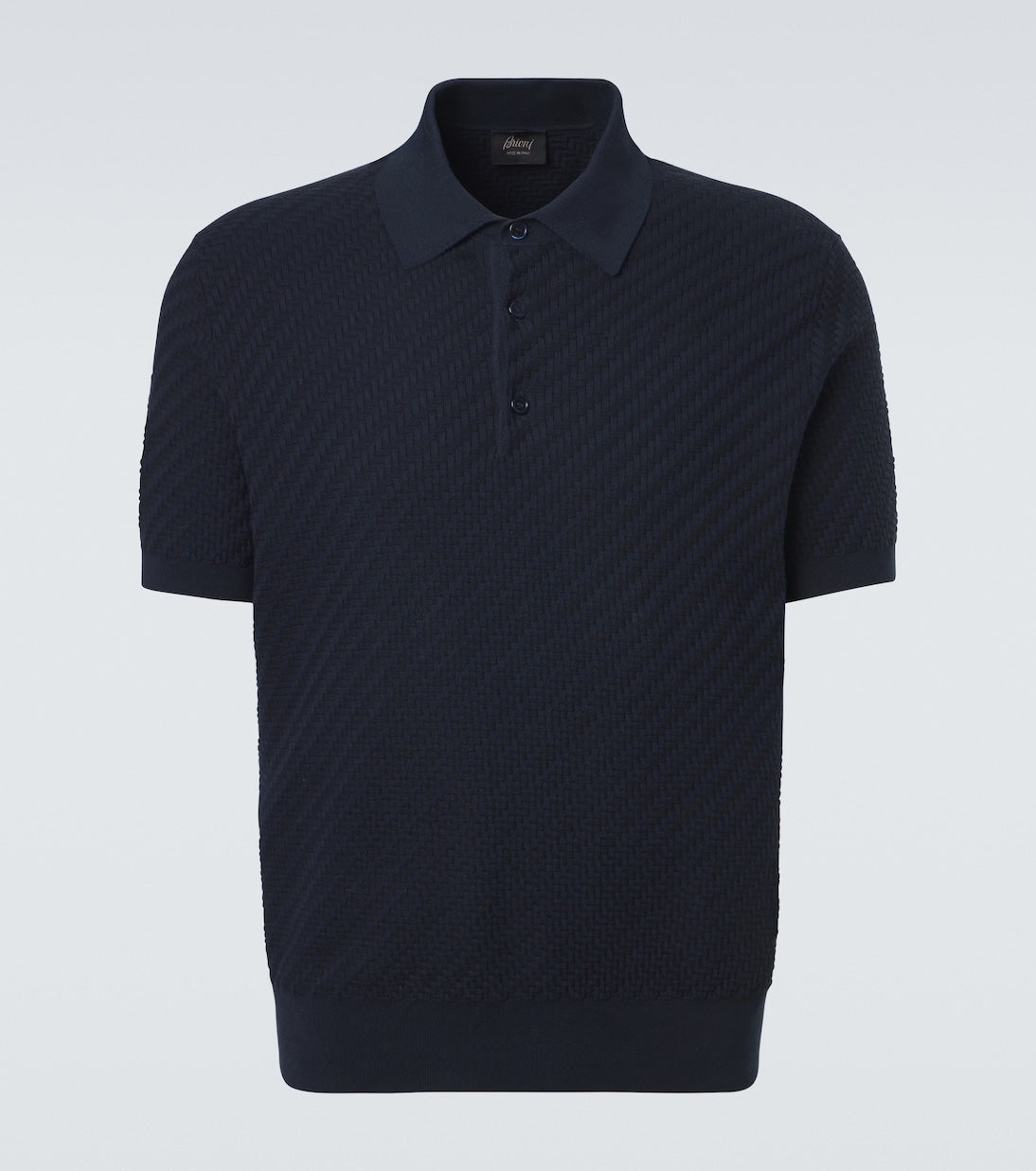 Brioni - Cotton, silk, and cashmere polo shirt