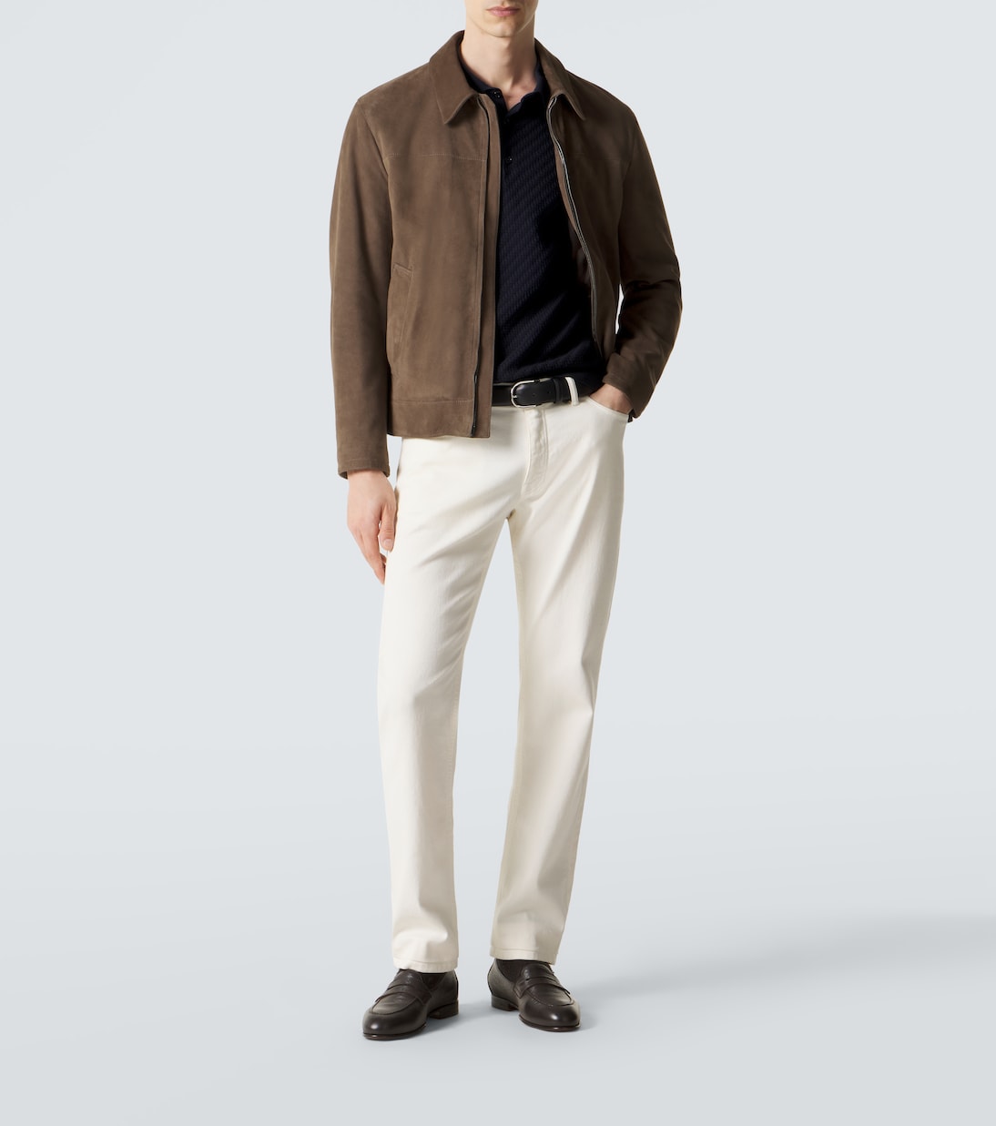 Brioni - Cotton, silk, and cashmere polo shirt