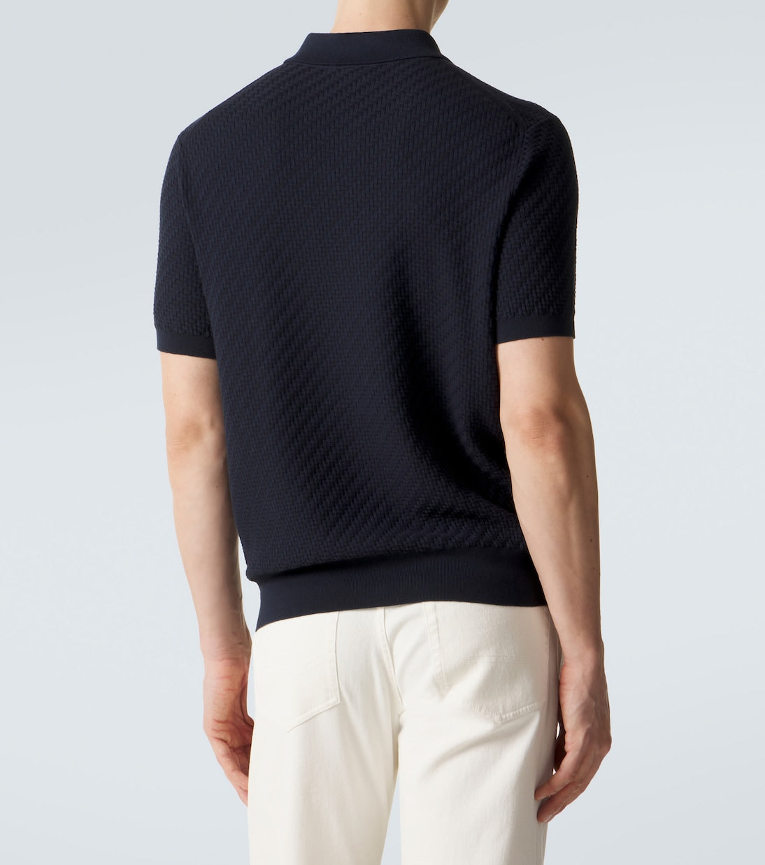 Brioni - Cotton, silk, and cashmere polo shirt