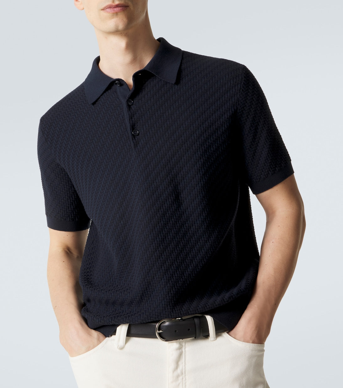 Brioni - Cotton, silk, and cashmere polo shirt