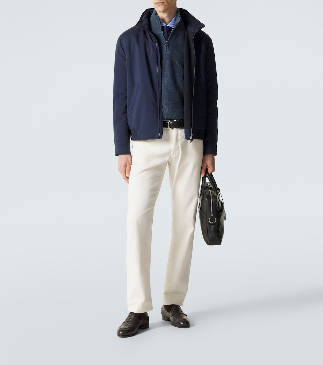 Brioni - Cashmere and wool half-zip sweater