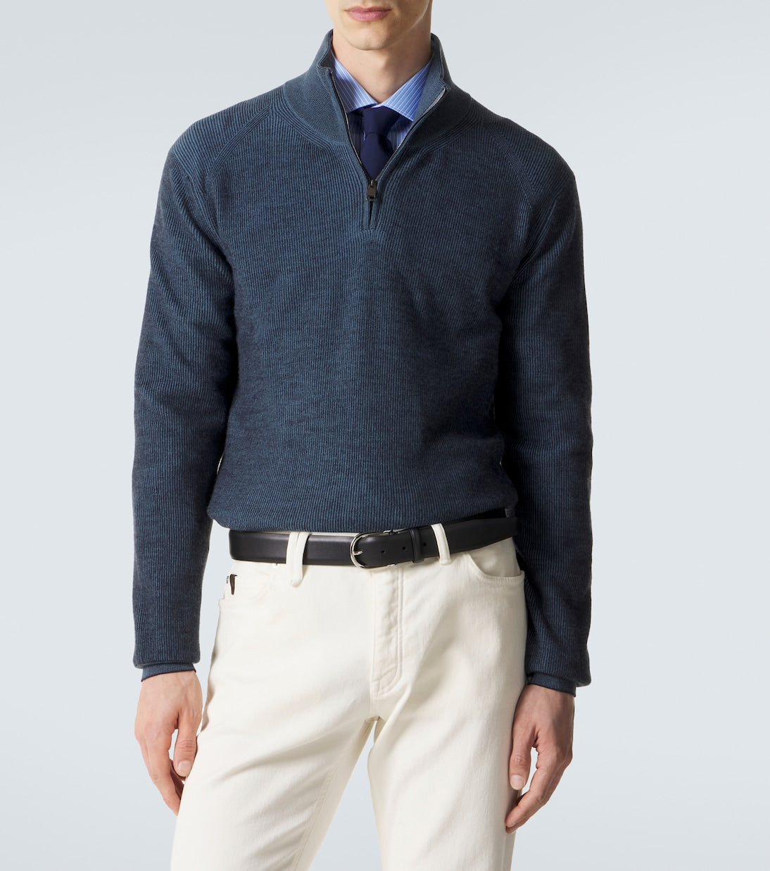 Brioni - Cashmere and wool half-zip sweater