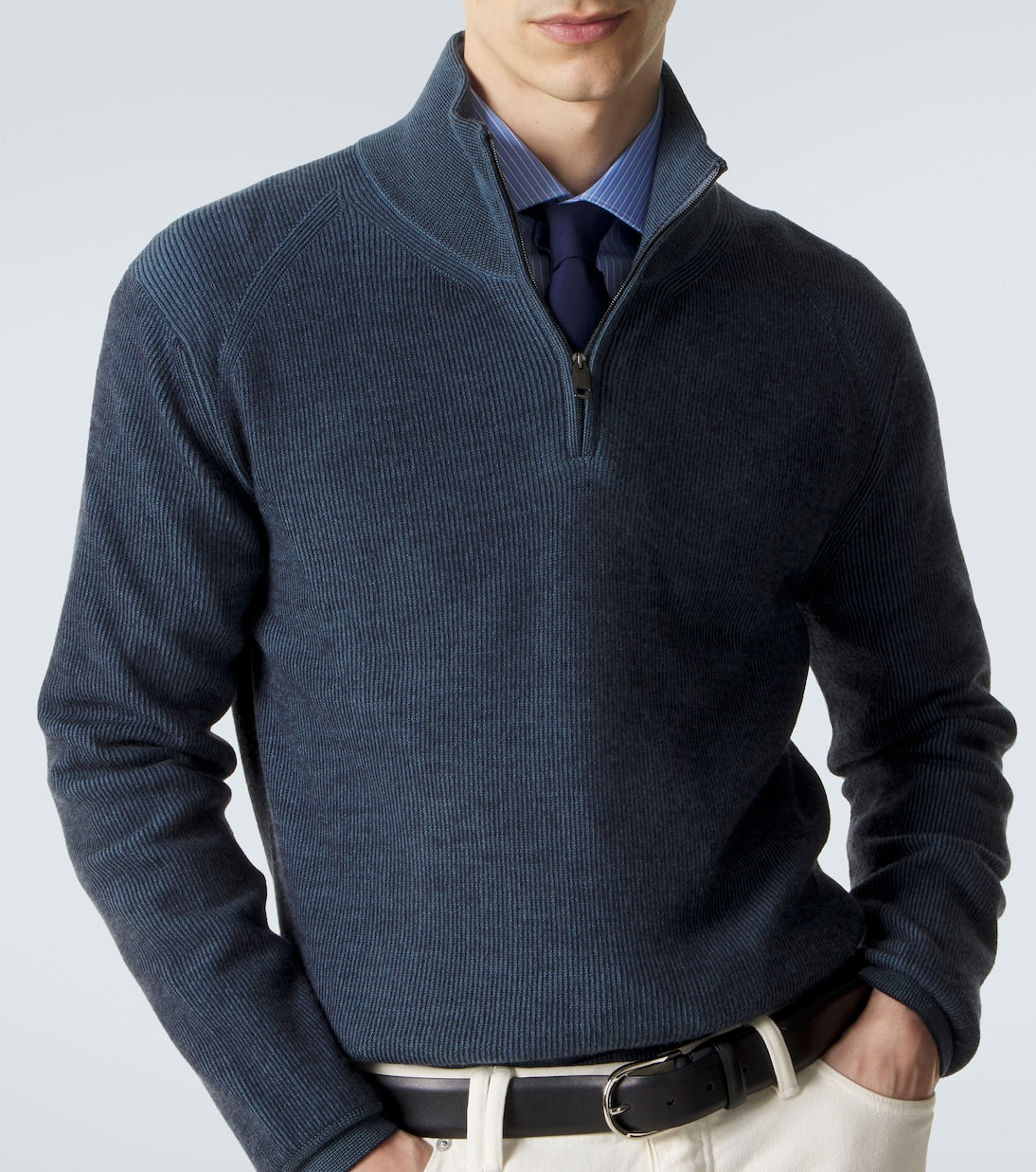 Brioni - Cashmere and wool half-zip sweater