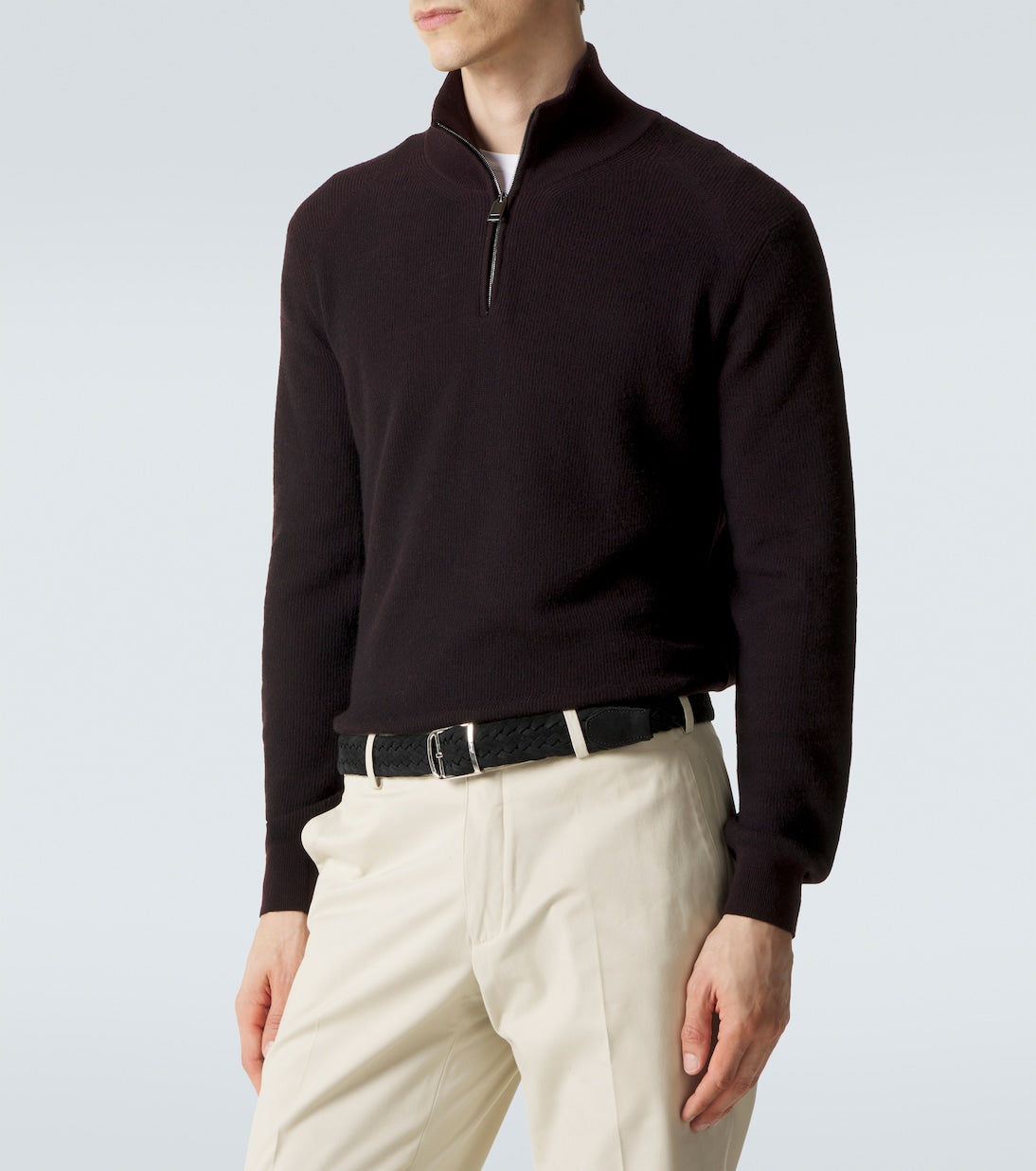 Brioni - Cashmere and wool half-zip sweater