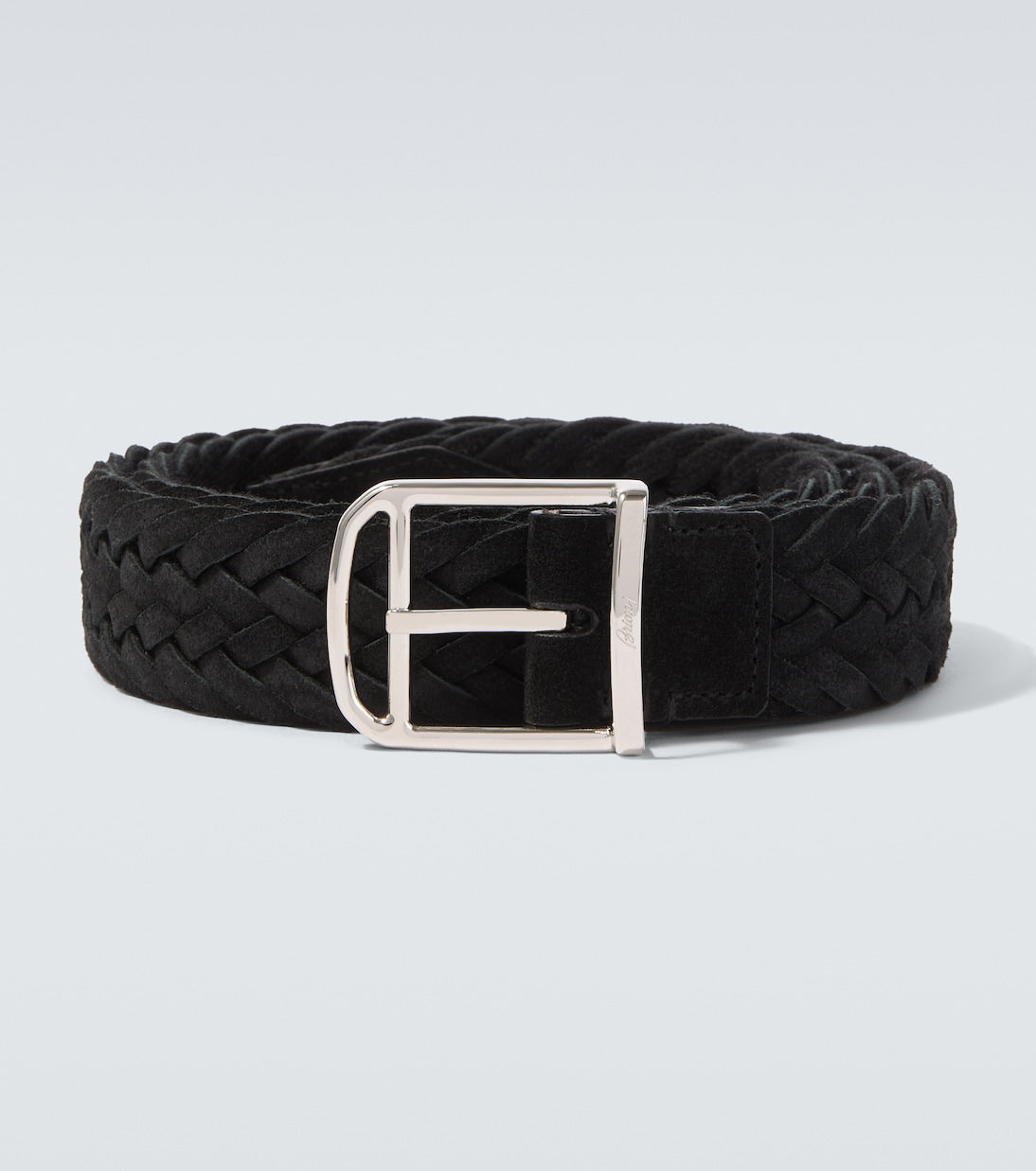 Brioni - Braided suede belt