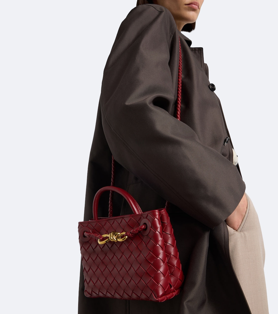 Bottega Veneta - Andiamo Mini leather top-handle bag