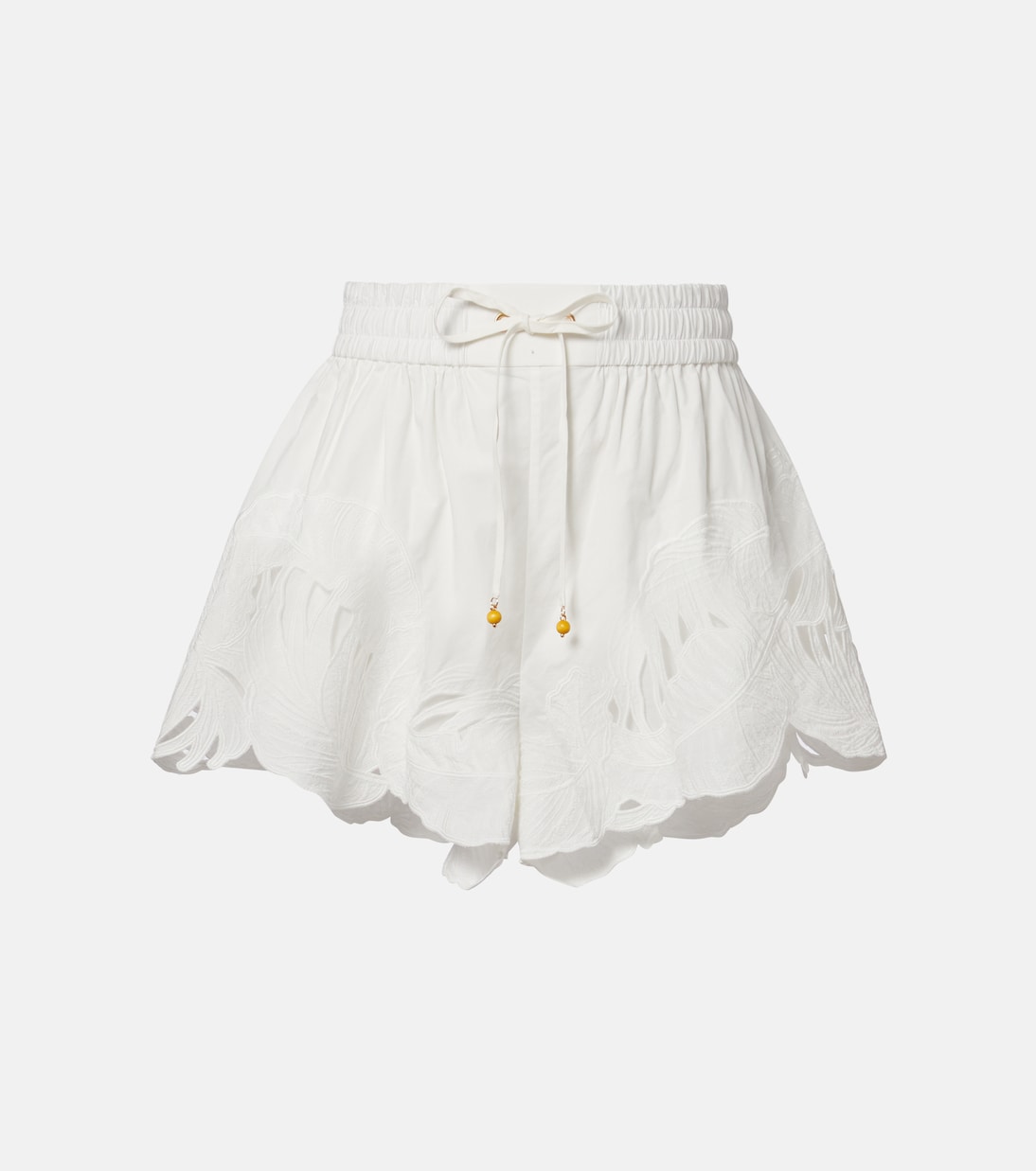 Zimmermann - Mahon embroidered cotton shorts