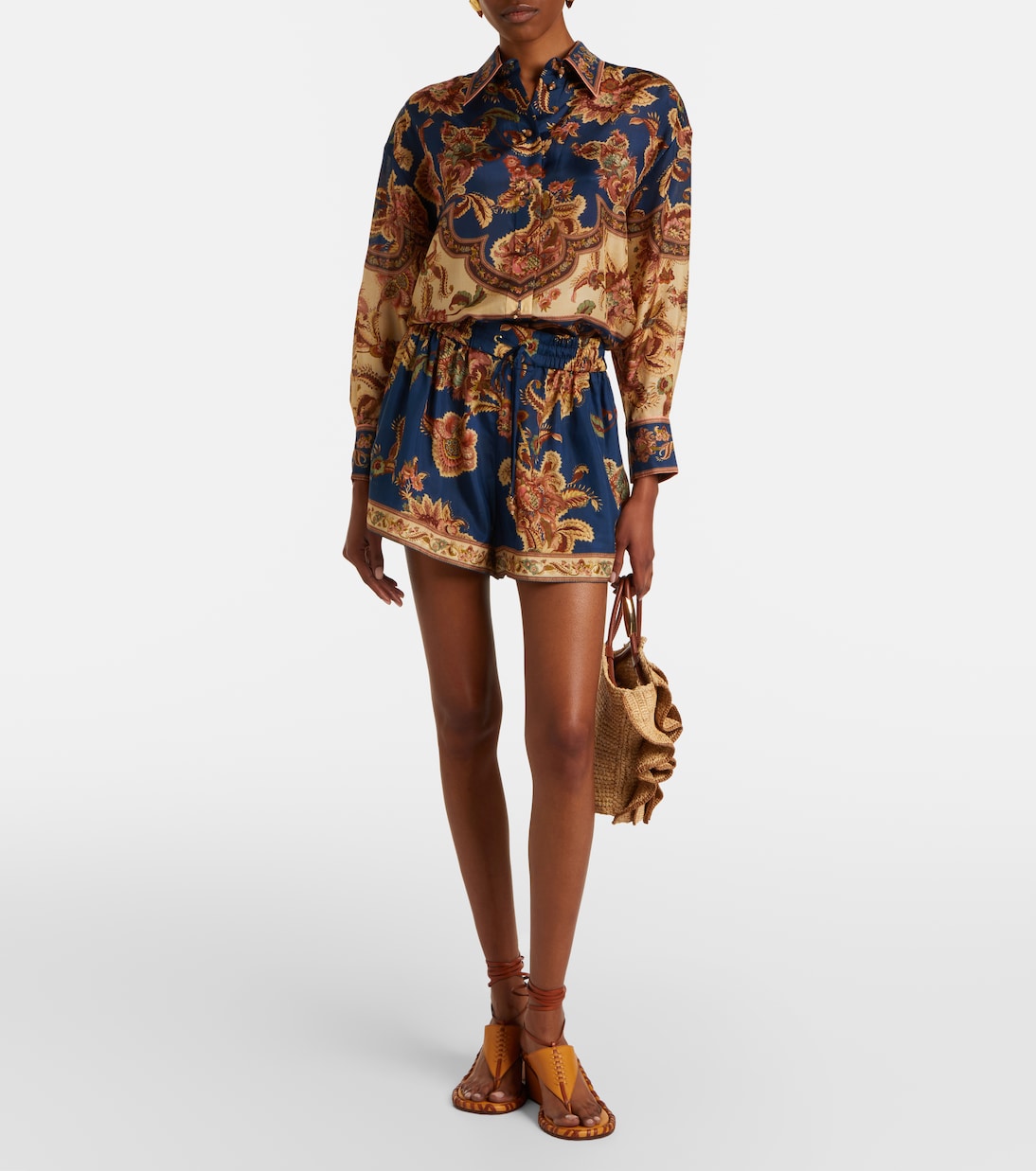 Zimmermann - Aster printed silk shorts
