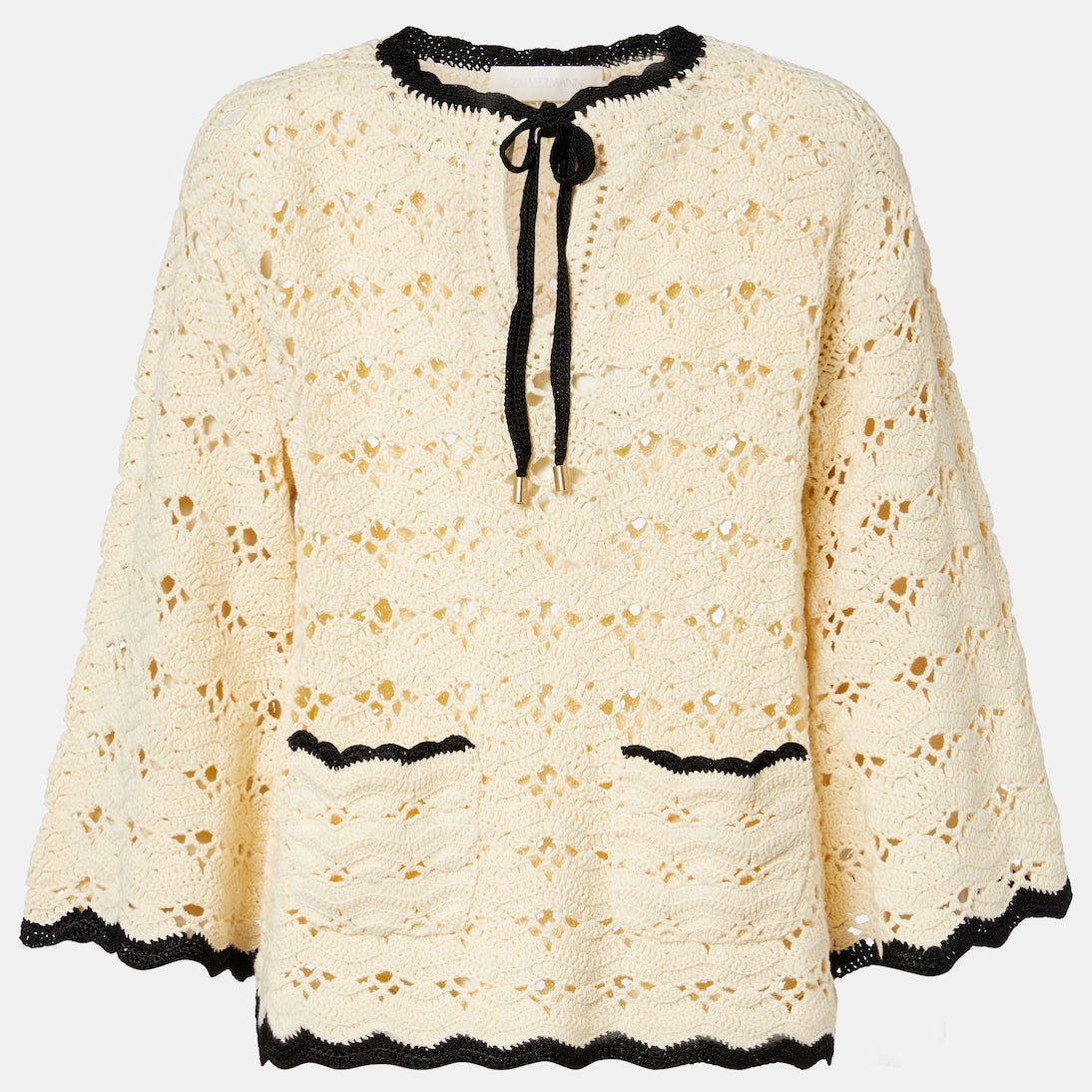 Zimmermann - Aster crochet cotton top