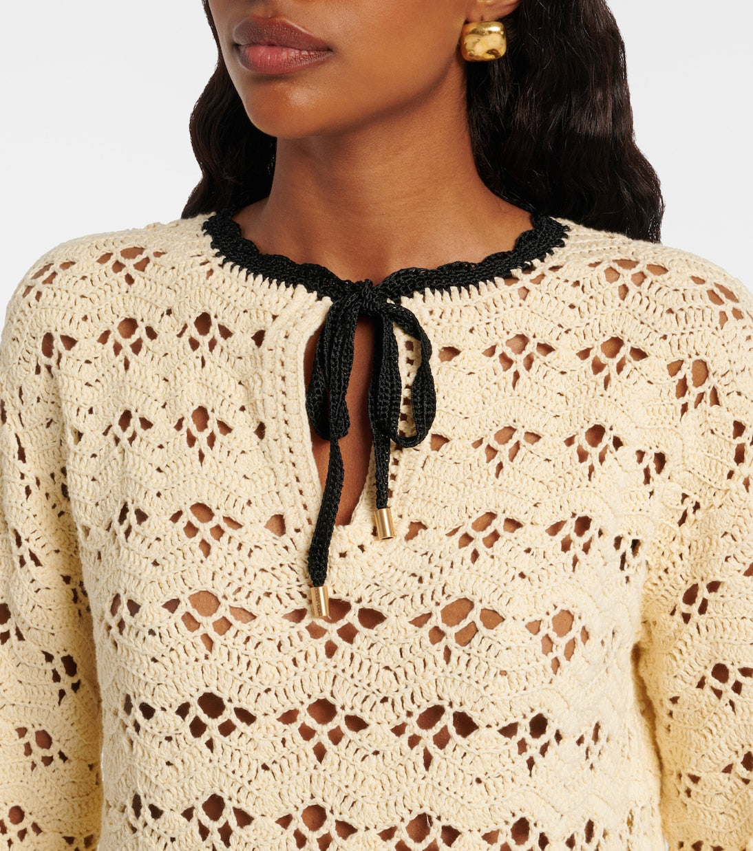 Zimmermann - Aster crochet cotton top
