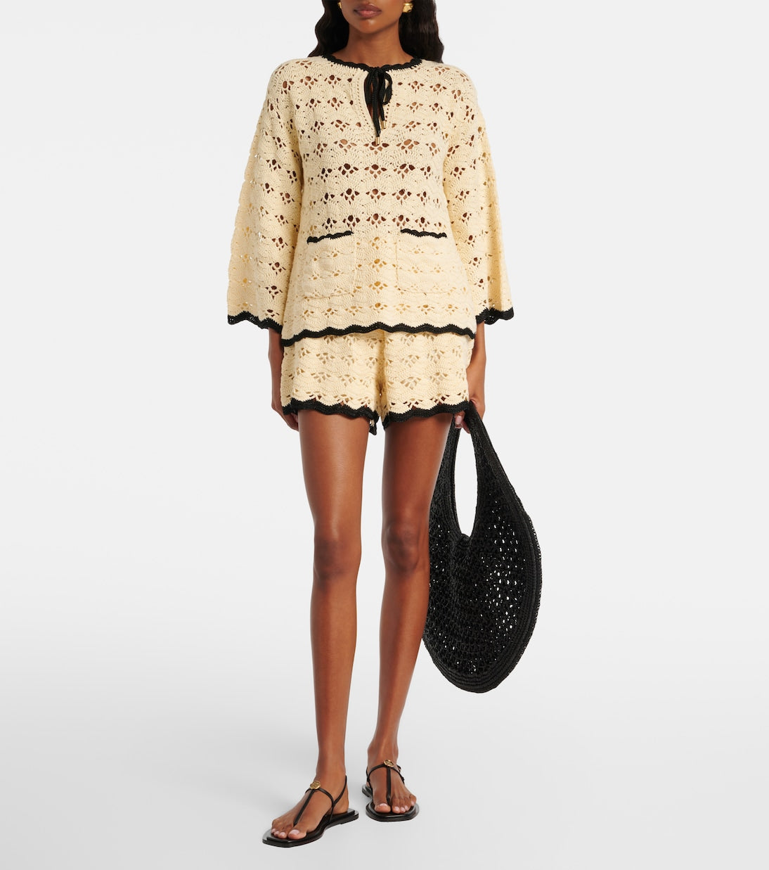 Zimmermann - Aster crochet cotton top