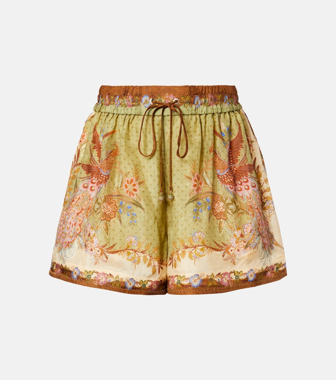 Zimmermann - Indra printed silk shorts