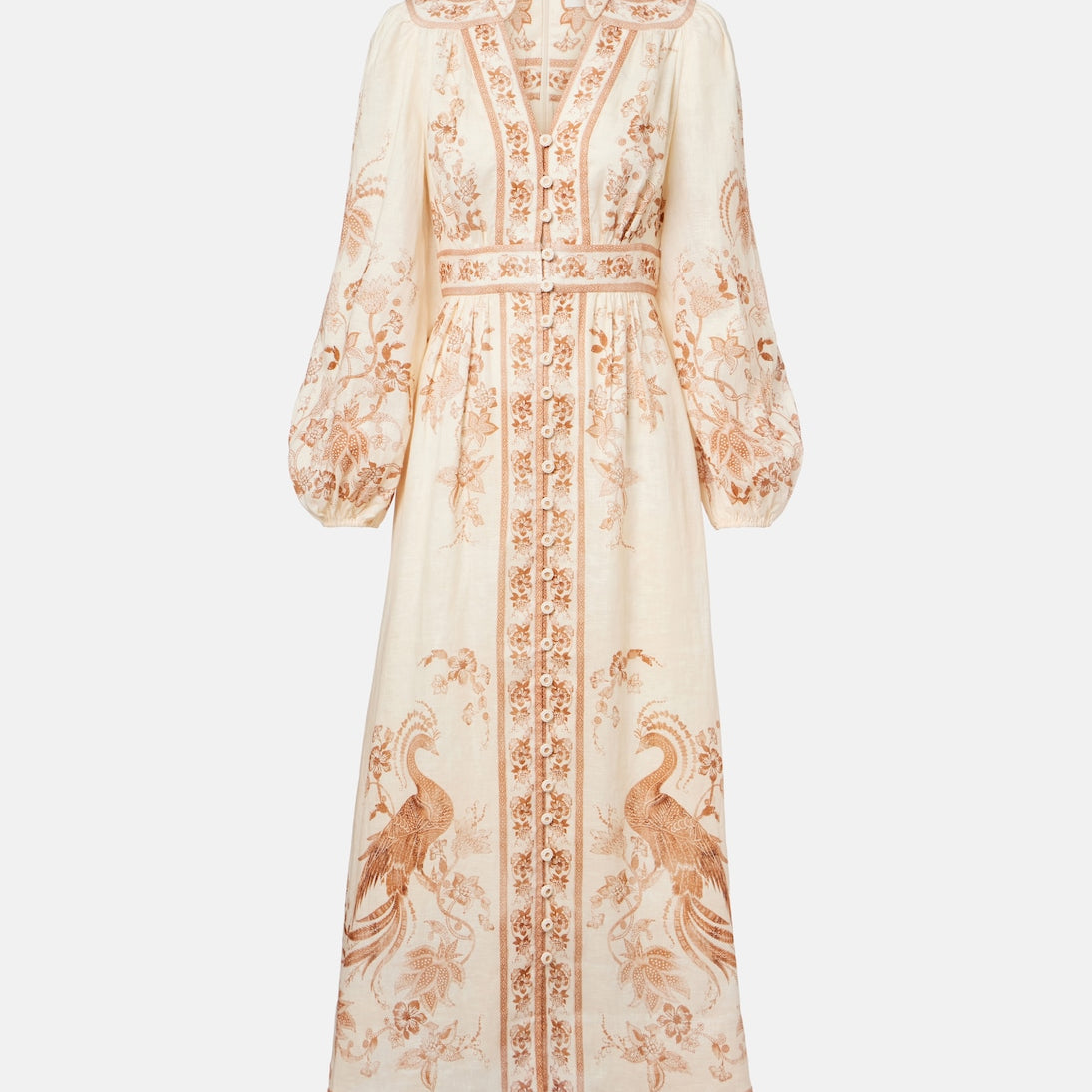 Zimmermann - Indra floral linen midi dress