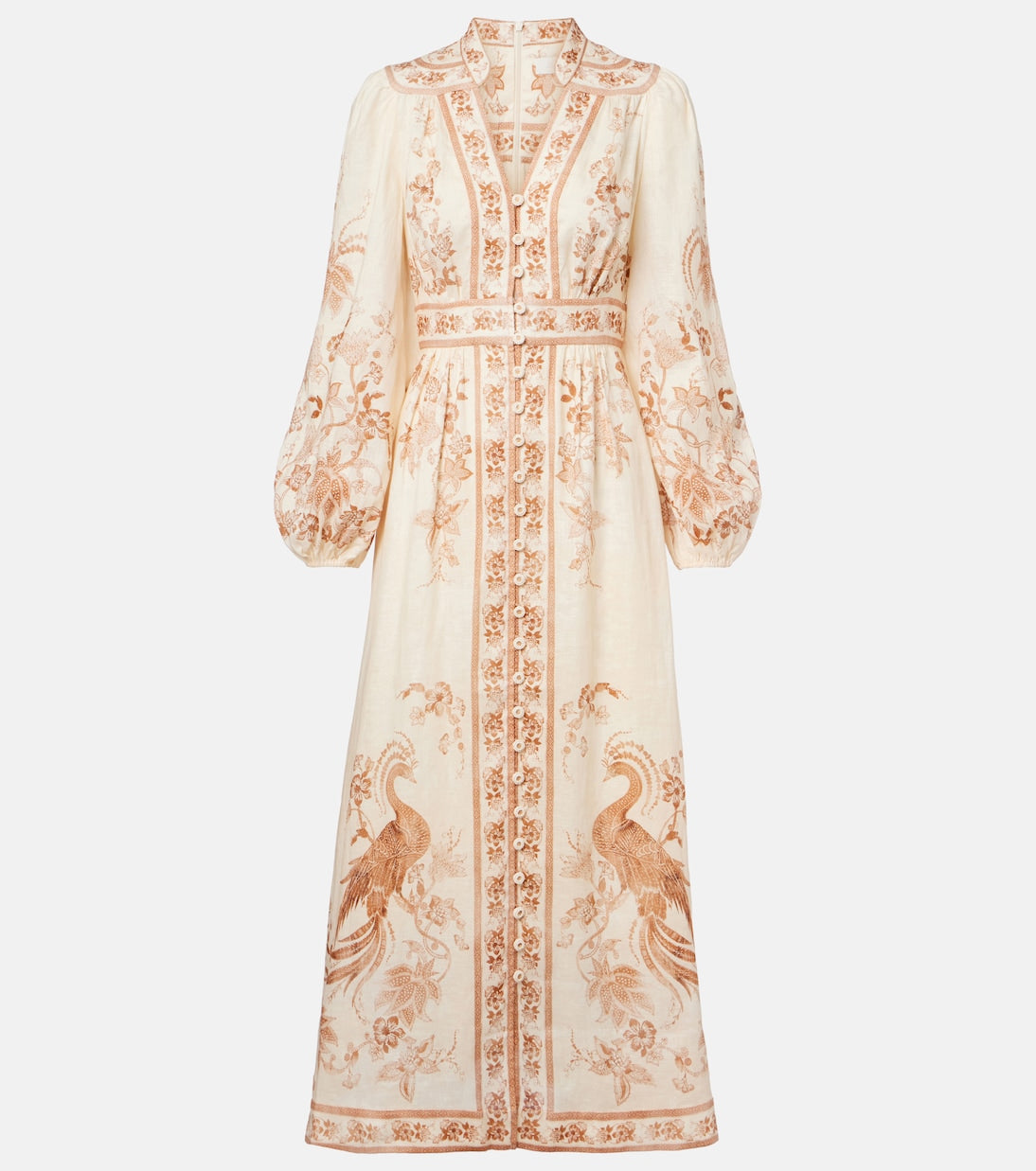 Zimmermann - Indra floral linen midi dress
