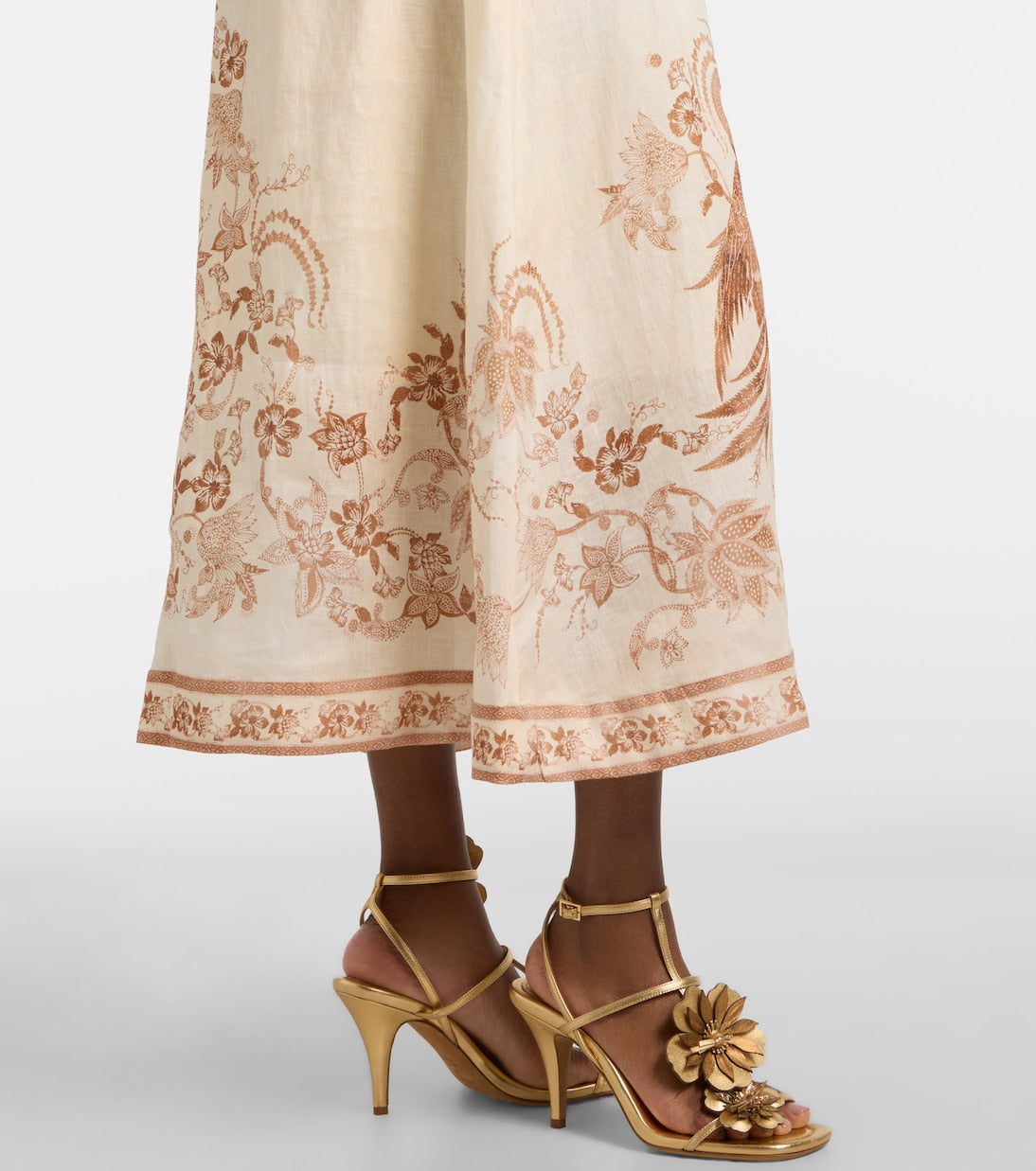 Zimmermann - Indra floral linen midi dress