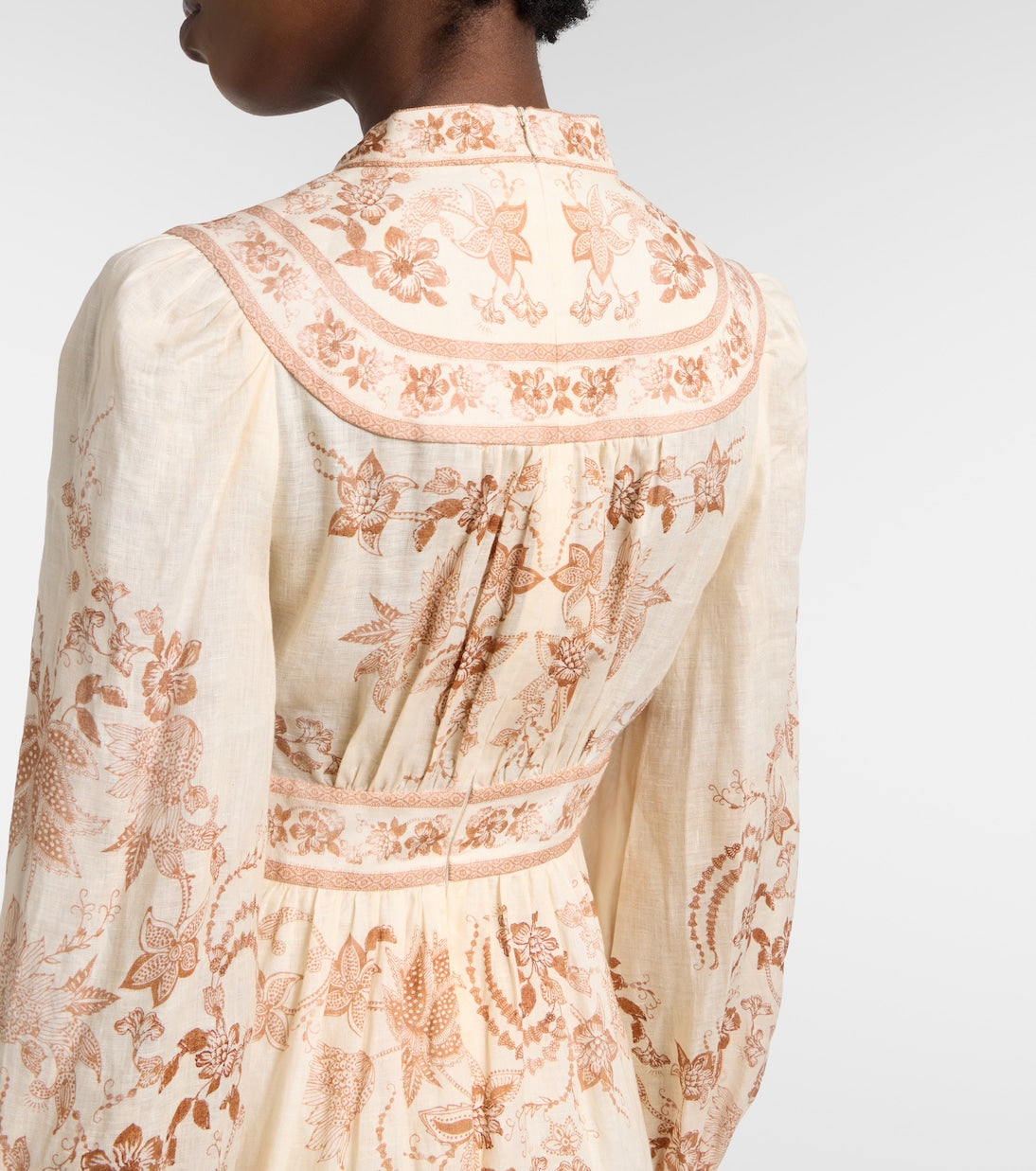Zimmermann - Indra floral linen midi dress