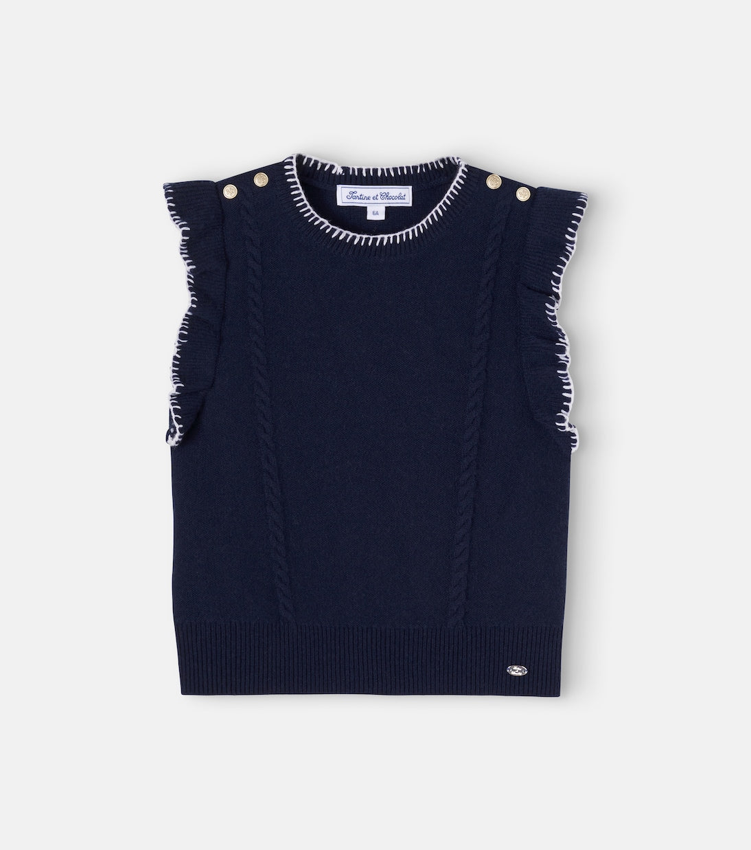 Tartine et Chocolat - Ruffled sweater vest