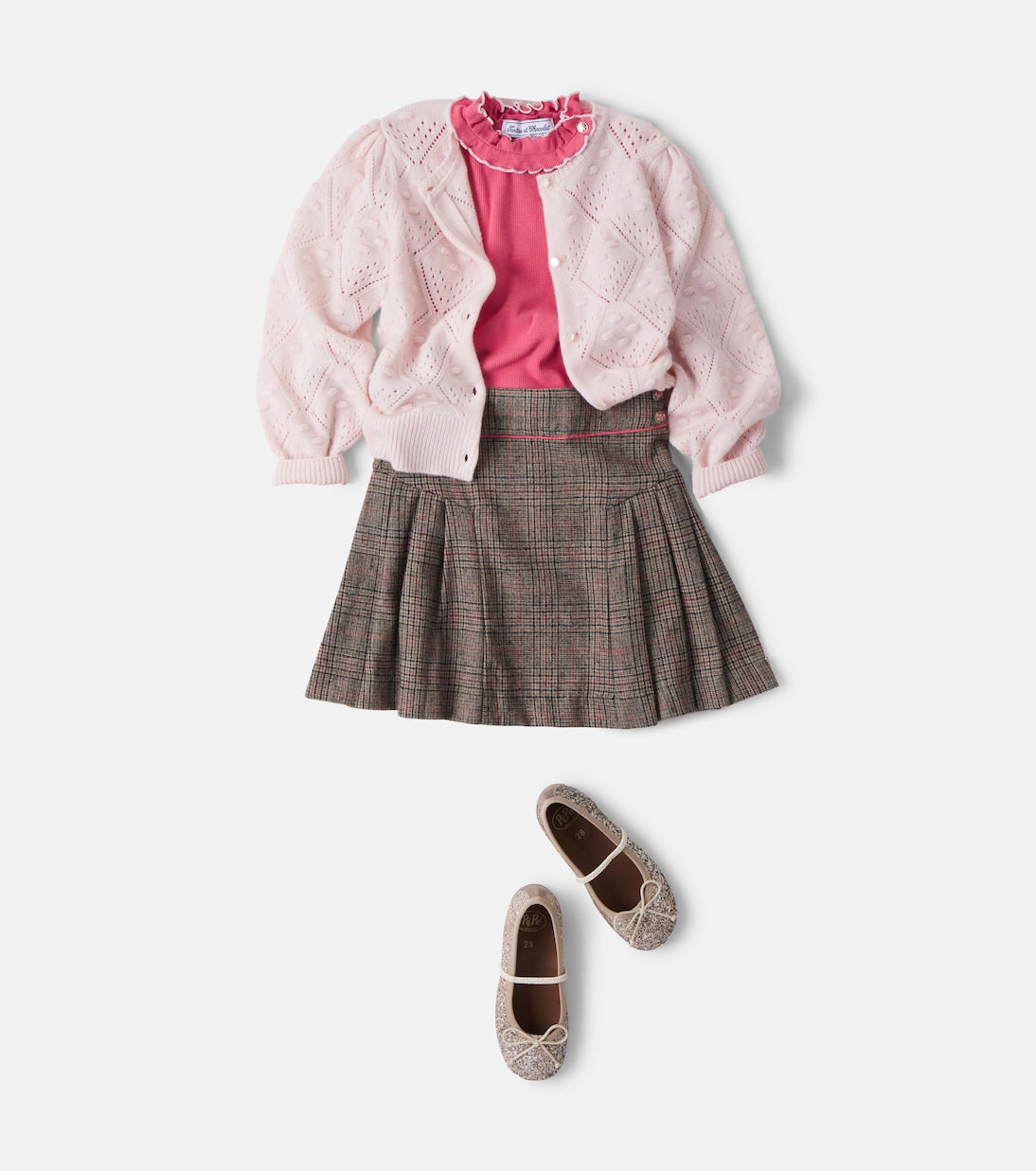 Tartine et Chocolat - Prince of Wales check pleated miniskirt
