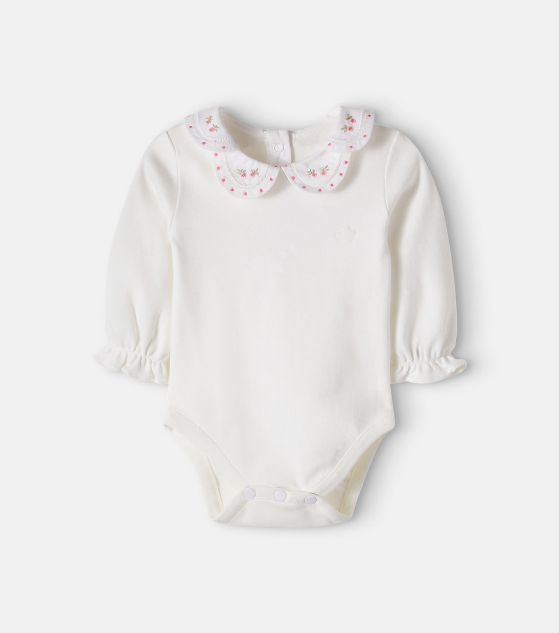 Tartine et Chocolat - Baby embroidered cotton-blend bodysuit