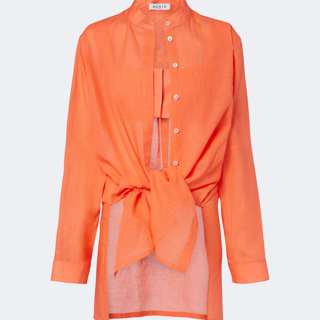 Alaïa - Layered cotton and linen shirt