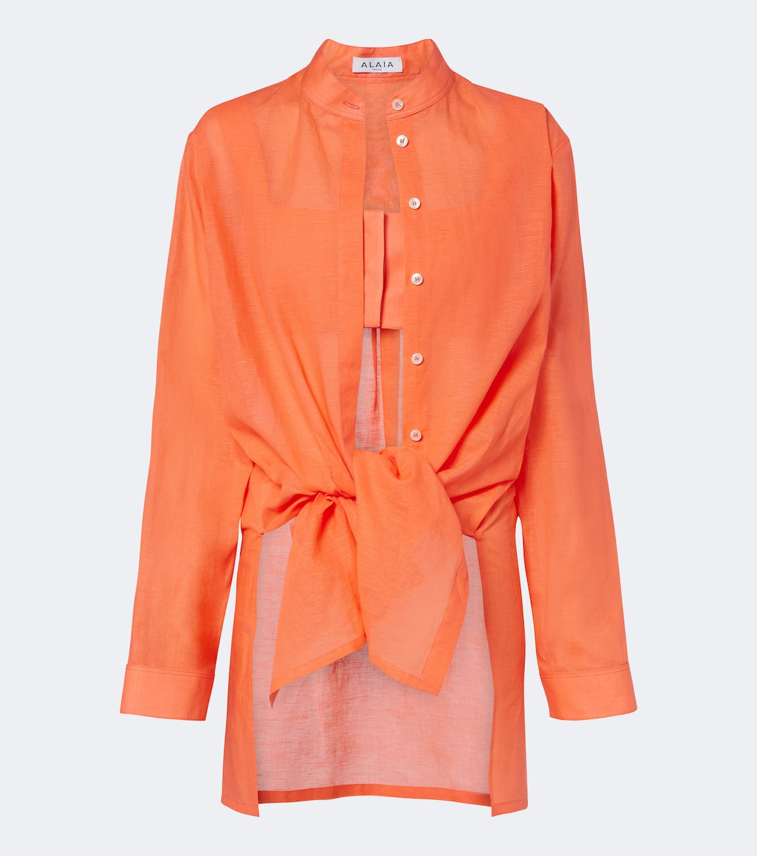 Alaïa - Layered cotton and linen shirt