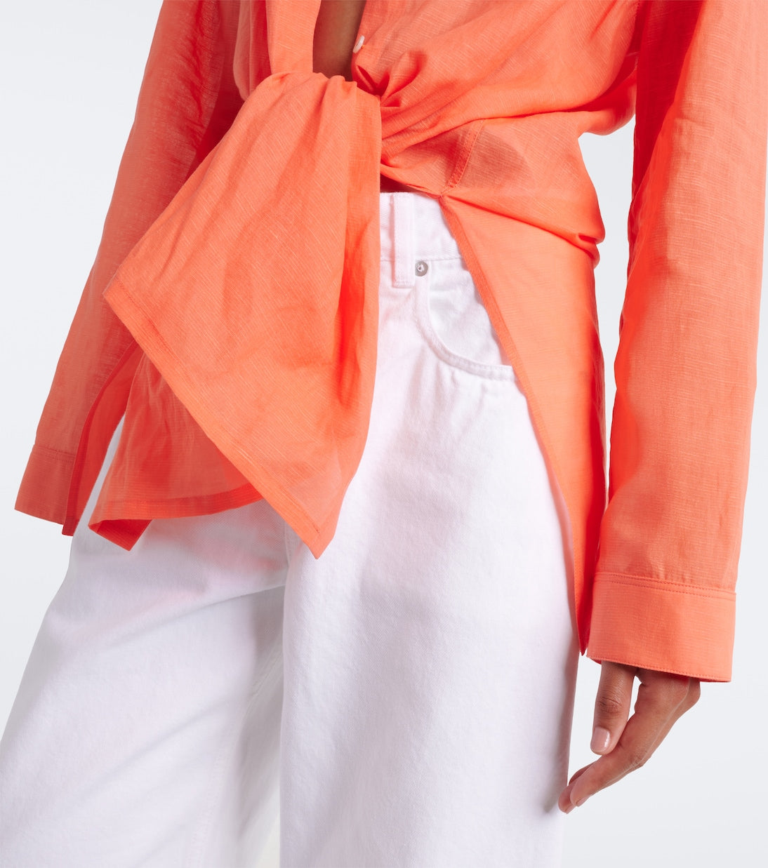 Alaïa - Layered cotton and linen shirt