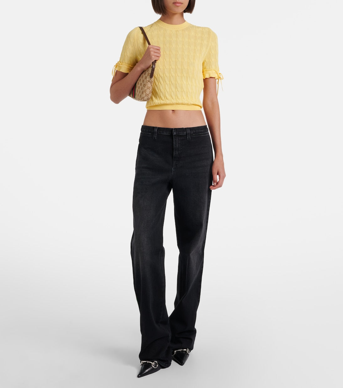 Gucci - Web Stripe straight jeans