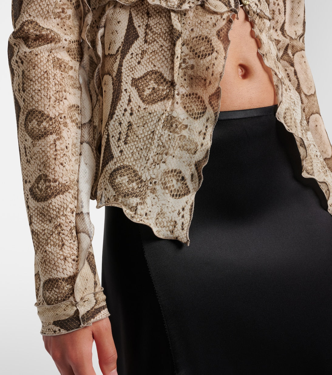 Gucci - Snake-print silk blouse