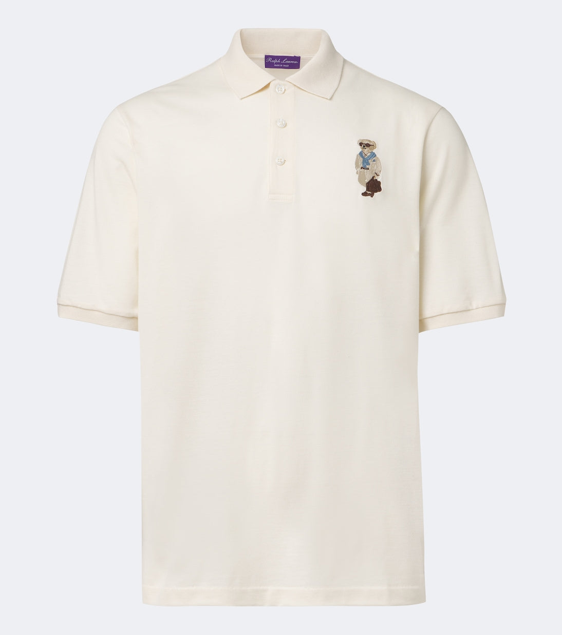 Ralph Lauren Purple Label - Polo Bear cotton and cashmere piqué polo shirt