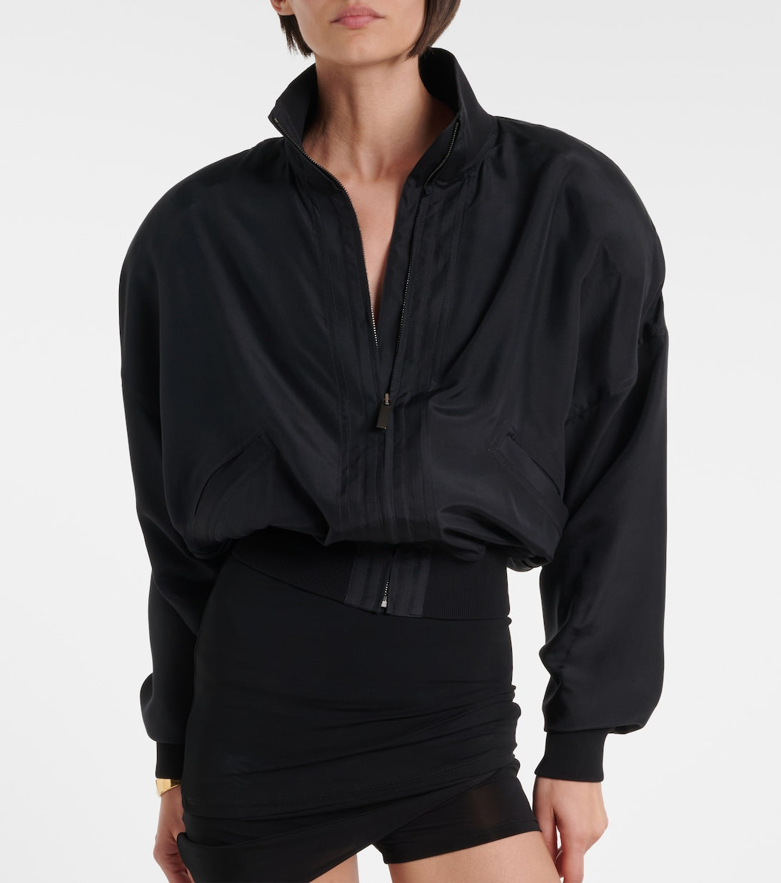 Gucci - Silk poplin bomber jacket