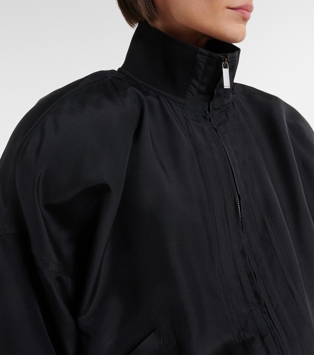Gucci - Silk poplin bomber jacket