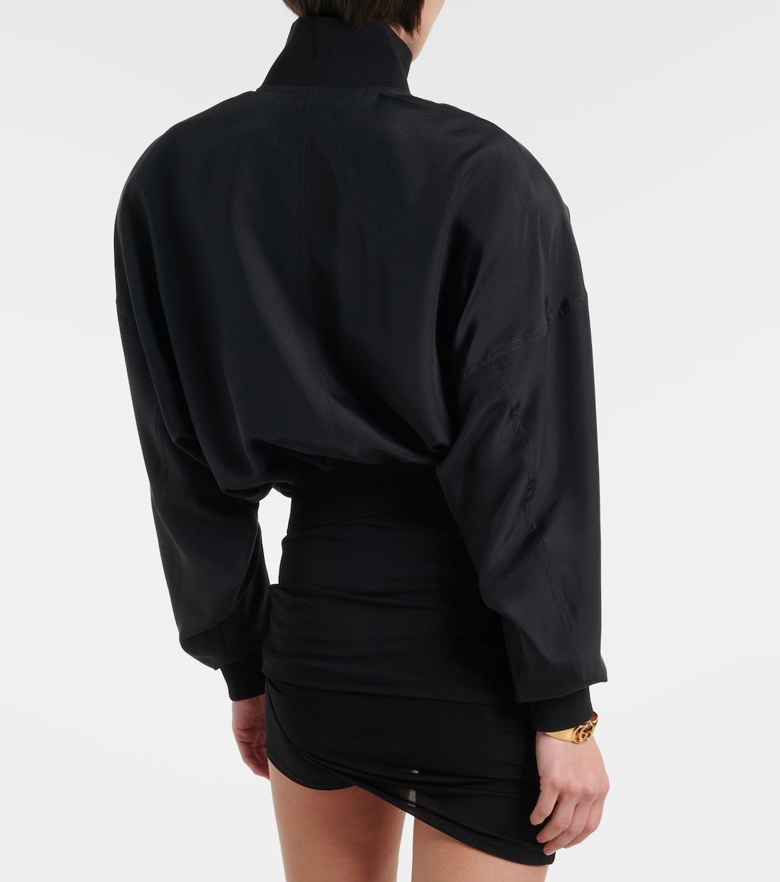 Gucci - Silk poplin bomber jacket