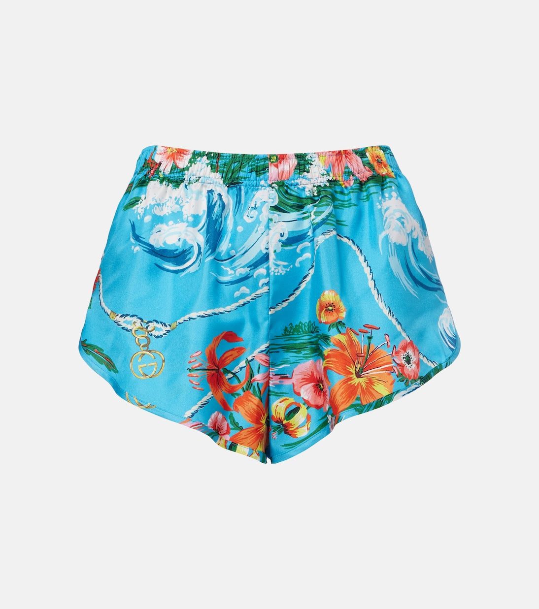 Gucci - Printed silk twill shorts