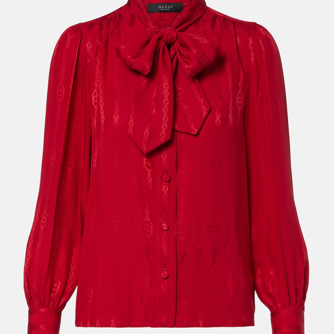 Gucci - Interlocking G silk jacquard blouse