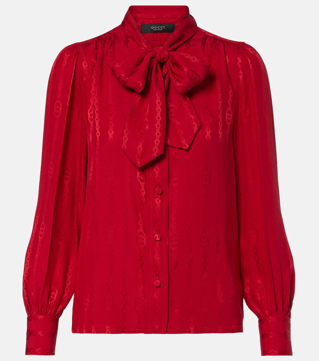 Gucci - Interlocking G silk jacquard blouse