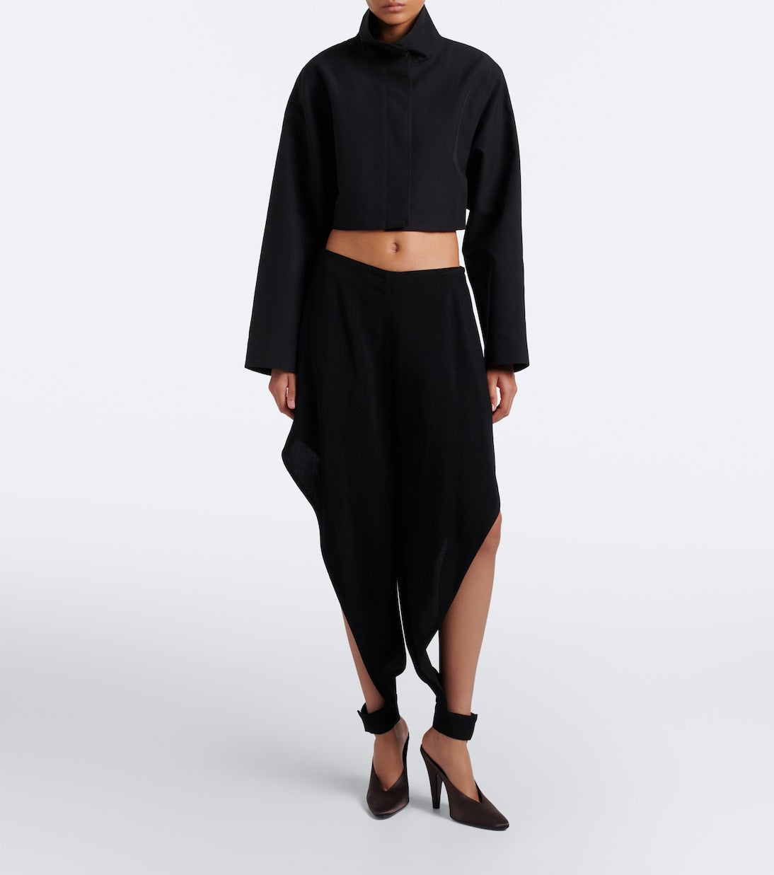 Alaïa - Cutout ruffled tapered pants