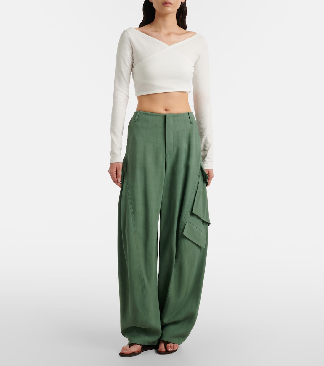Alaïa - Mid-rise cargo pants