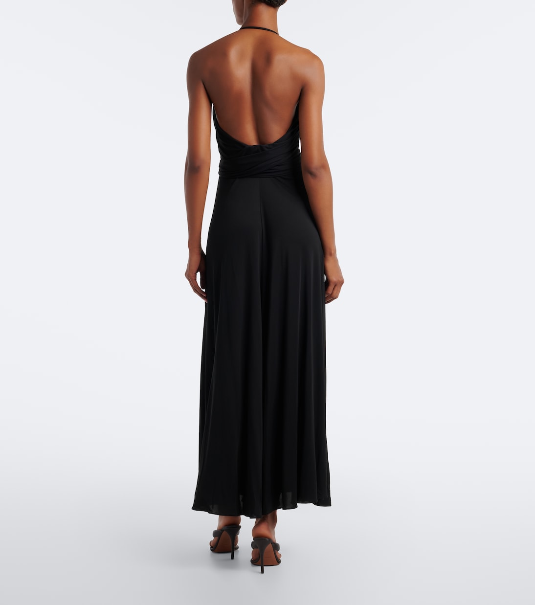 Alaïa - Draped jersey maxi dress
