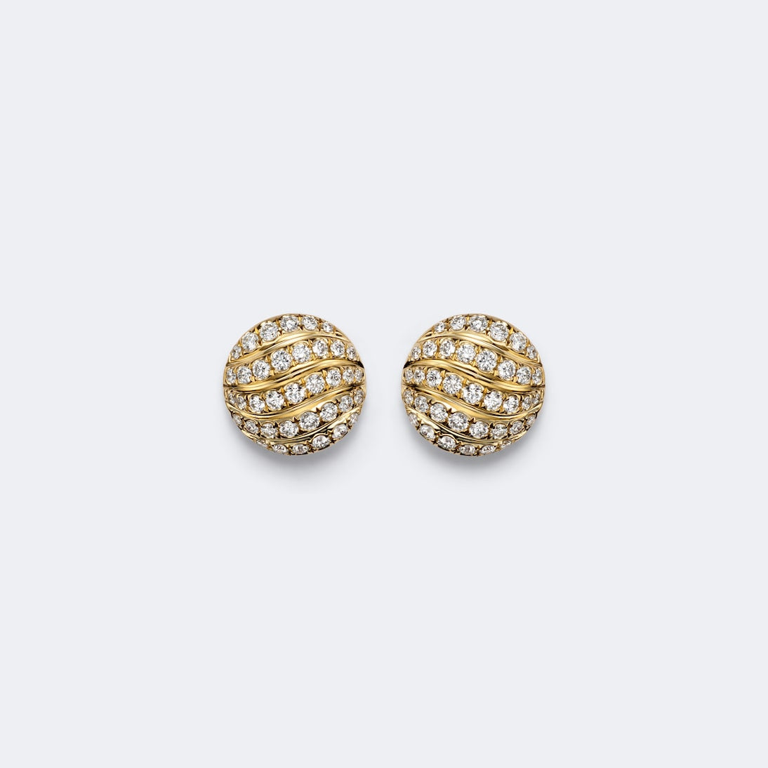 David Yurman - Sculpted Cable 18kt gold earrings with diamonds