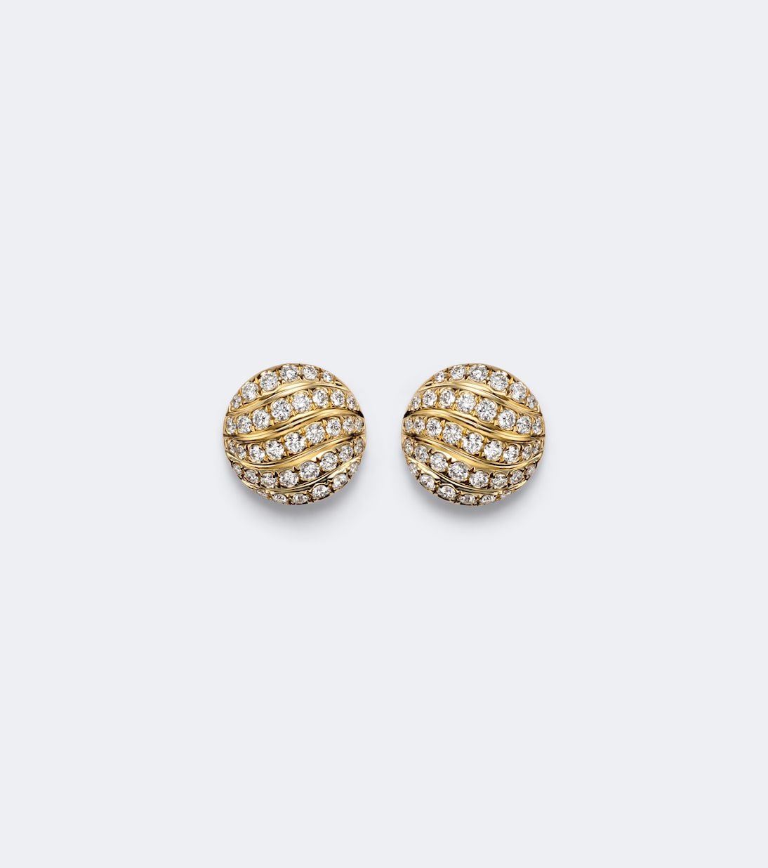 David Yurman - Sculpted Cable 18kt gold earrings with diamonds