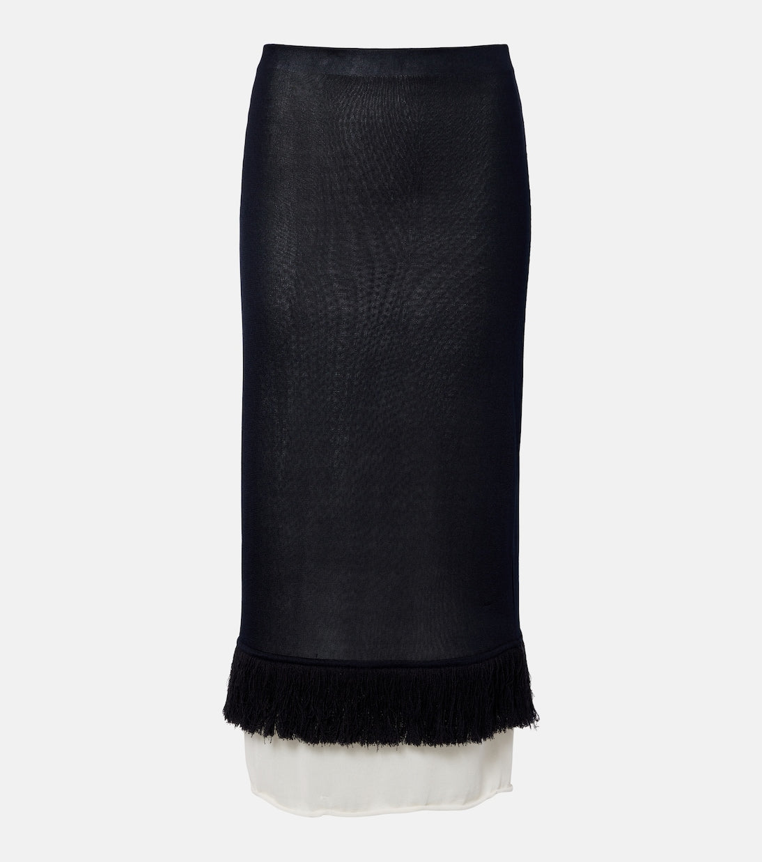 Bottega Veneta - Knitted silk midi skirt